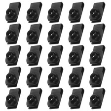 U-Style Clip-On Nut, 25 Pcs M10-1.5 Regular Extruded U-Nut U-Type Fasteners Hard