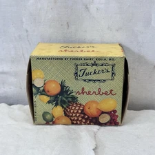 Tuckers Sherbet Waxed Box Container Empty Vintage