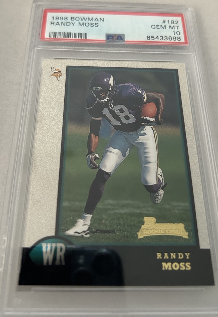 1998 Bowman #182 Randy Moss front