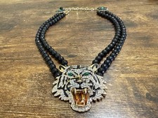 Eye Candy Los Angeles Tiger Onyx  Beaded Necklace