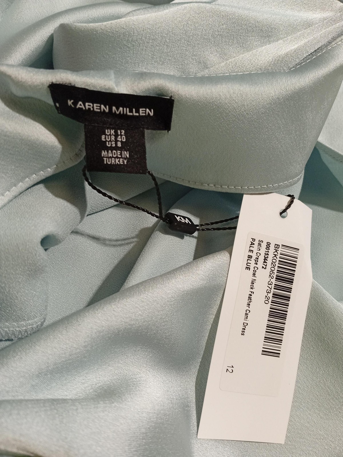 Karen Millen Slip Mini Dress UK12 in Blue image 5