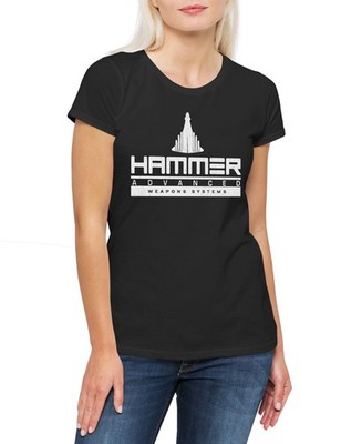 Hammer Advanced Weapons Systems Damen T-Shirt Iron Logo Arc Man Stark Reactor