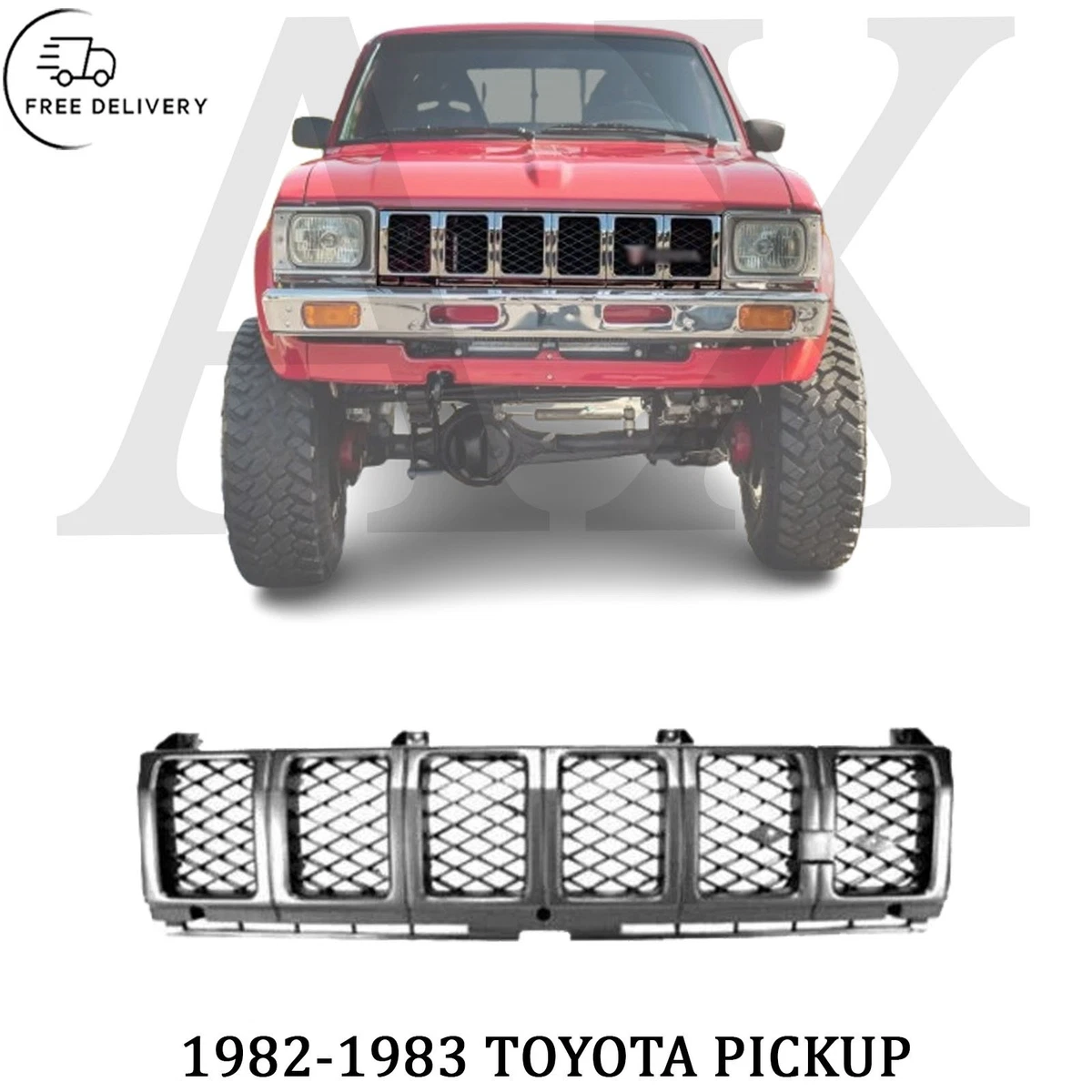 New Front Grille Fits 1982-1983 Toyota Pickup 2-Door 2.4L TO1200111 5310095119