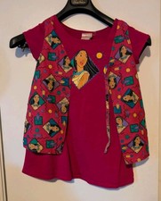 Vintage The Disney Store Pocahontas AOP Graphic Kids Shirt Vest Y2K 90s Movie