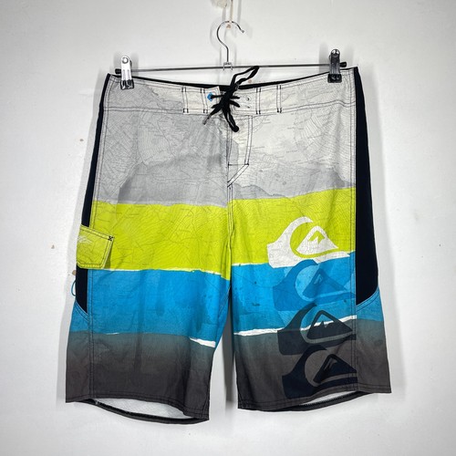 Quiksilver, Quiksilver Board Shorts Mens W33 Multicolour Swim Surf Kelly Slater Vintage