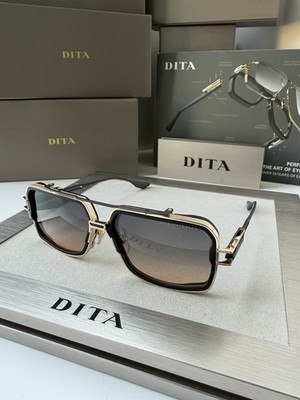 DITA HYPERLUX-1000 DTS470-02 Matte Black Gold Iron Grey Peach GradieSunglasses