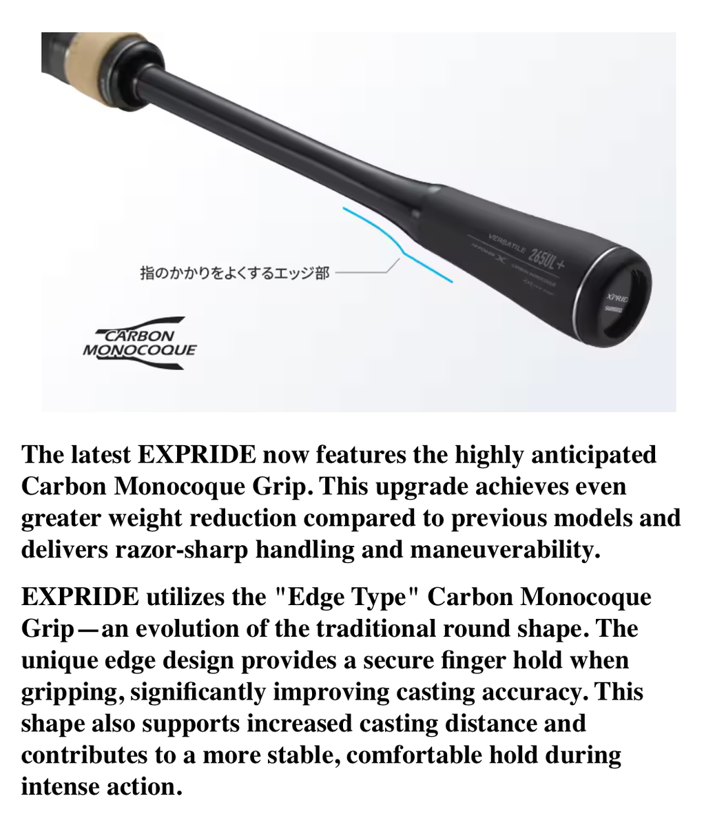 Shimano 22 EXPRIDE 265ML-2 Bass Spinning rod 2pcs From Stylish