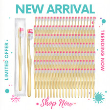 NEW 1000Pc Disposable Toothbrushes Individually Wrapped Soft Bristle Yellow