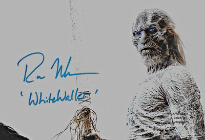 ROSS MULLAN in Game of Thrones als White Walker. COA. In Pers. 12''x8'' #961