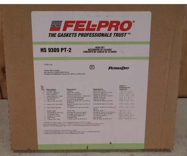 Juego de juntas de culata HS9309PT-2 Felpro nuevo para Ford Escort Mercury Tracer 97-99 Foto 2 de 2