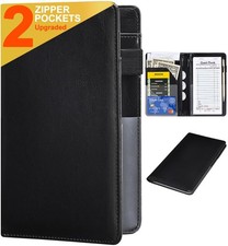 Server Books for Waitress - Leather Waiter Book Server Wallet with Zipper Pocket