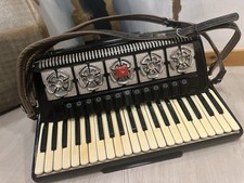 Baile Vintage Italian Piano Accordion Strong Rich Sound + Case