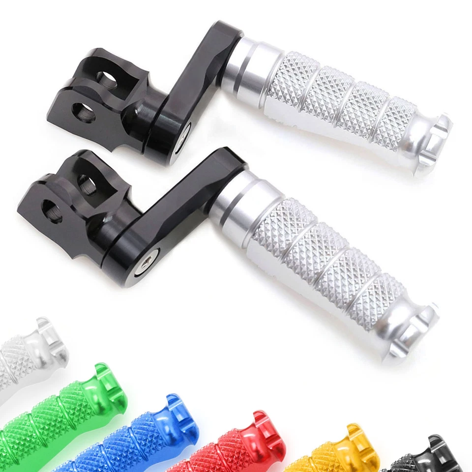 Clavijas de pie delanteras inferiores plateadas MCCP de 1,5 pulgadas para Ducati 748 749 999/S/R todo el año Foto 2 de 4