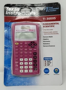 Texas Instruments TI-30XIIS Calculatrice scientifique rose (2 Écran de ligne) Solaire