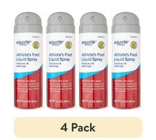 4 pack Equate Athlete’s Foot Antifungal Liquid Spray, Tolnaftate 1%, 5.3 oz