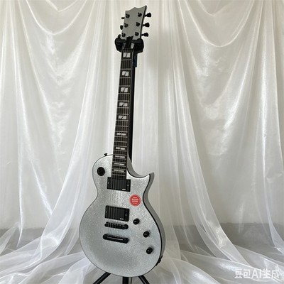 New Silver Sparkle Electric Guitars Unbranded EC-1000 EMG H-H Pickup Solid Body