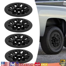4pcs 17 Black Wheel Skins Full Rim Covers Center Hub Caps For Chevy 6 Lug