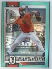 2026 Topps Chrome #133 Justin Verlander Aqua Refractor /199