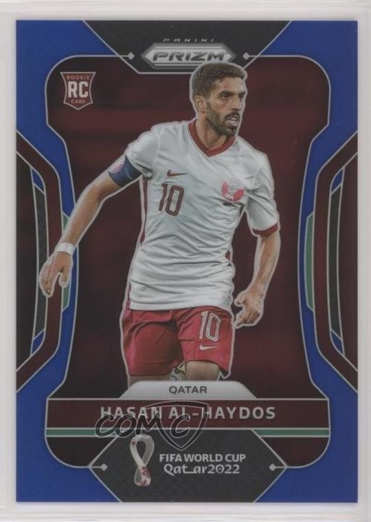 2022 Panini Prizm World Cup Qatar Blue 84/299 Hassan Al-Haydos Hasan #188 0ve9