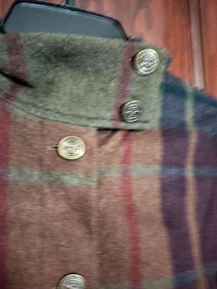 Chaqueta Blazer Vintage Cuadros Lana Gruesa Talla 8 Años 60 MCM Foto 3 de 4