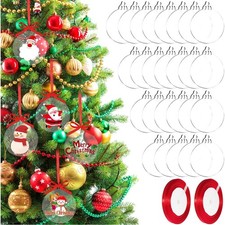 Weihnachtskugel Acryl 80 Stück rund Bastelmaterial 8,8x7,6cm Dekoration