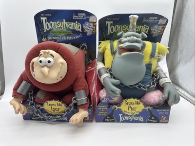 TOONSYLVANIA CRUSH ME PHIL TAUNT ME IGOR TALKING FIGURES NEW BOX 1998 TOY ISLAND