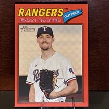 2026 Topps Heritage - Evan Carter #244 Red Border