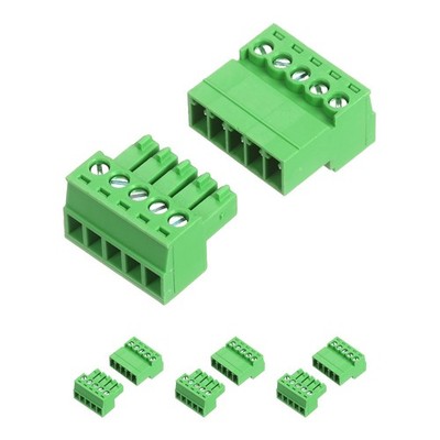 4 Set 5 Pin 3.5mm Pitch PCB Mount Screw Terminal Block Connector Plug