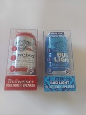 Portable Wireless Speaker Unopened Budweiser And Opened Bud Light Bluetooth Can