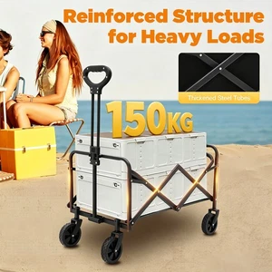 Folding Hand Cart 150KG 600D Offroad