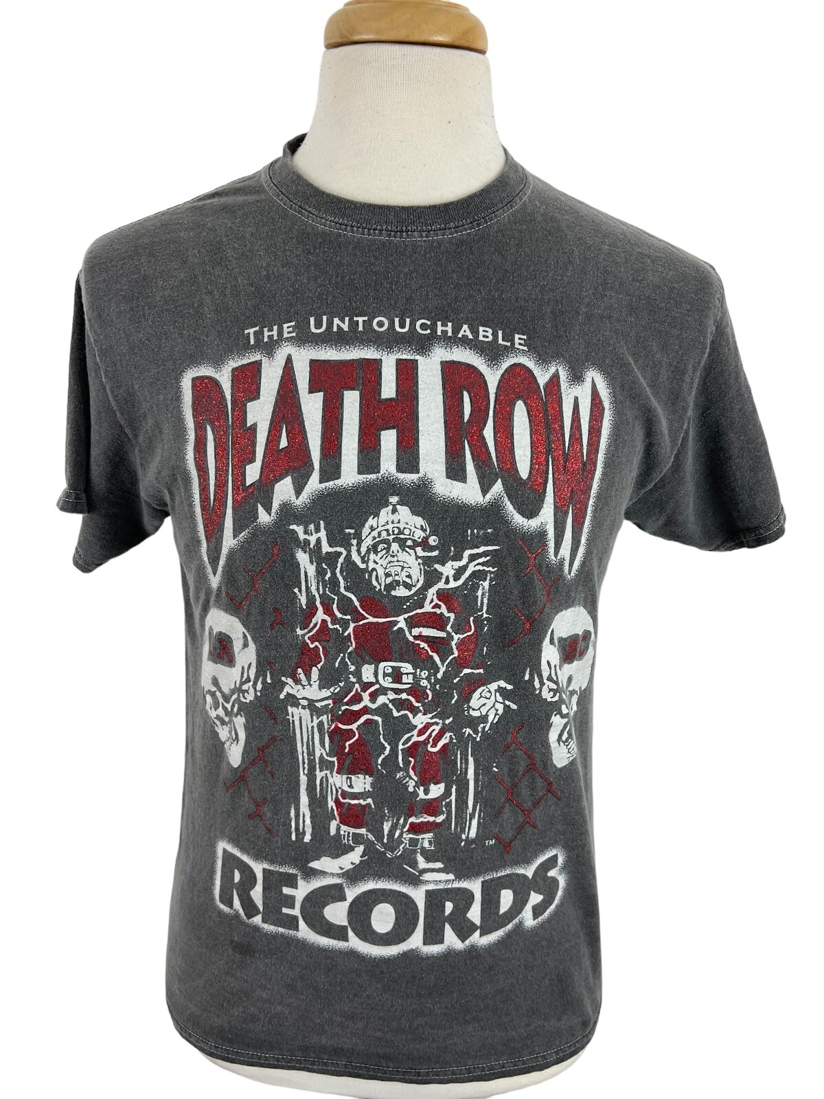 FILA T shirt grafica Death Row Records The Untouchable Glitter Washed taglia M