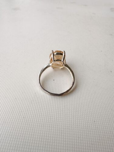 vintage 925 sterling silver yellow zircon women's ring size 6.5, combined shippi - Picture 3 of 3
