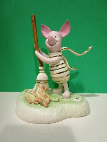 LENOX PIGLET'S CLEAN SWEEP Winnie the Pooh escultura Disney - NUEVA EN CAJA con certificado de autenticidad - Imagen 3 de 7