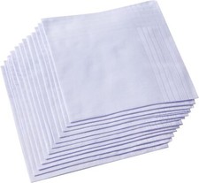 Men's Pure White 100 Cotton Handkerchief