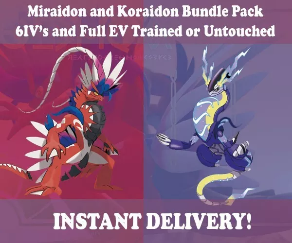 6IV MIRAIDON + KORAIDON 2 PACK, POKEMON SCARLET & VIOLET