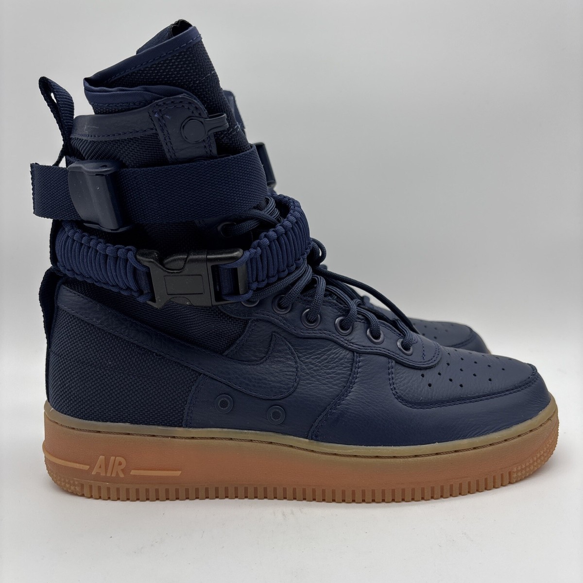 Size 8.5 - Nike Air Force 1 Midnight Navy Gum Sole Men