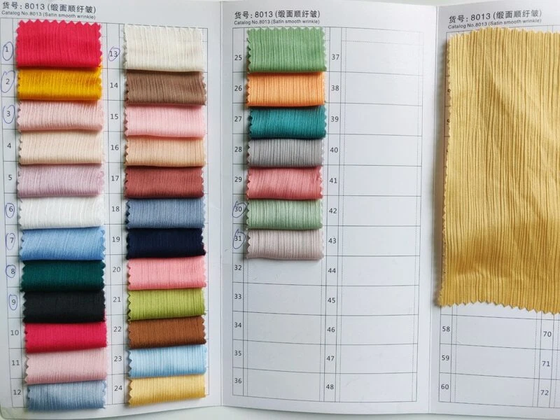 1Yard Crinkled Satin Chiffon Fabric Crepe Charmeuse Chiffon Material For Skirt - Image 3 of 4