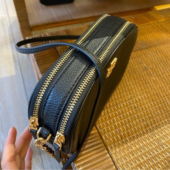 Tory Burch Women's Britten Pebble Leather Crossbody Camera