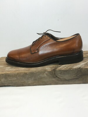 Allen Edmonds Brown Leather Leeds Plain Toe Blucher Shoes Allen Edmonds Brown Leather Leeds Plain Toe Blucher Shoes