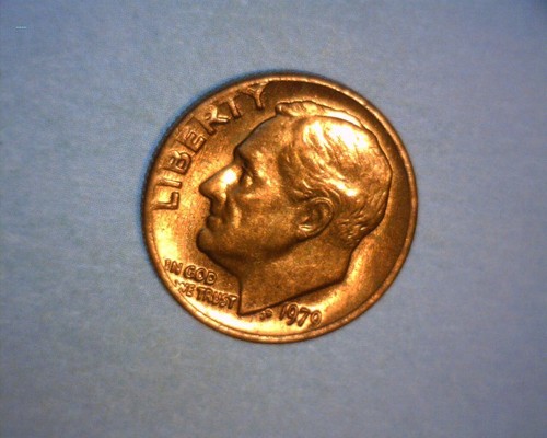 1979 ROOSEVELT DIME🌟MISSING THE OBVERSE CLAD LAYER🌟1.9 gr. US ERROR COIN NICE - Picture 3 of 5