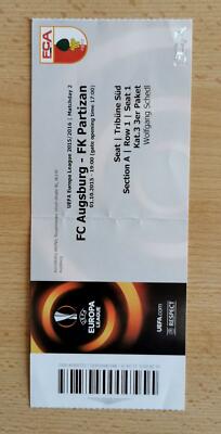 Eintrittskarte - FC Augsburg - FK Partizan Belgrad - 2015/16