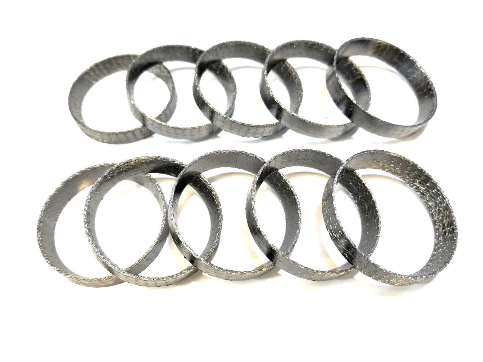 True Dual Exhaust For Harley Pair Of Graphite Exhaust Gaskets For Harley Big Twin &amp; Sportster (1984 &amp; Up) - Tapered Style, 1.7" Inner Diameter Tapered Exhaust Port Gasket