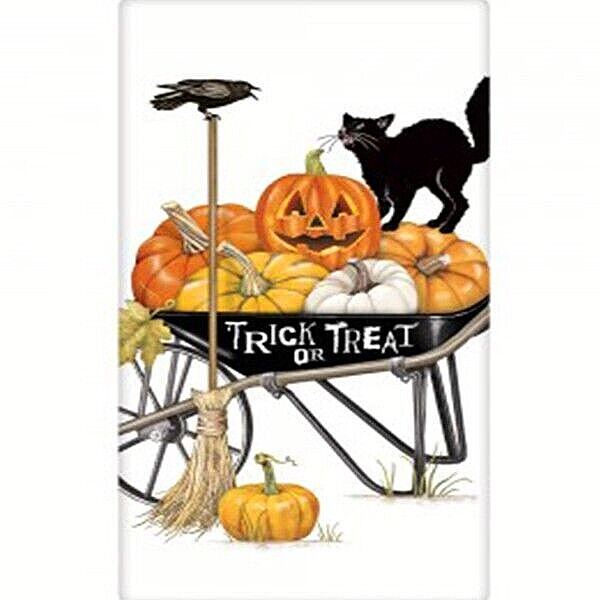 Mary Lake-Thompson Halloween Pumpkins Black Cat Flour Sack K