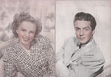 4 1950's STUDIO ART PORTRAITS  GARLAND, OLIVIER, MATURE,DARNELL WITH ENVELOPE