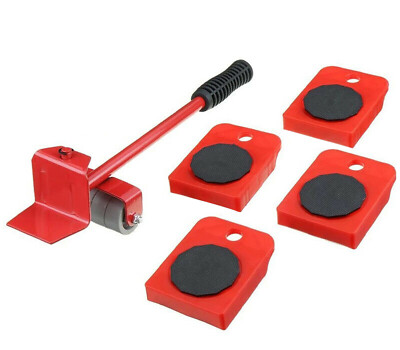 Kit Sposta Mobili THORQUE - Sollevatore Con Ruote Per Mobili Fino A 120 Kg | 4 Rulli E Leva In Acciaio - Foto 9