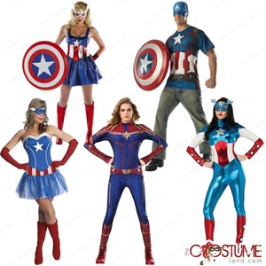 Captain America Adult Couple Costume Super Hero Halloween Party Dress Up Party Ebay
