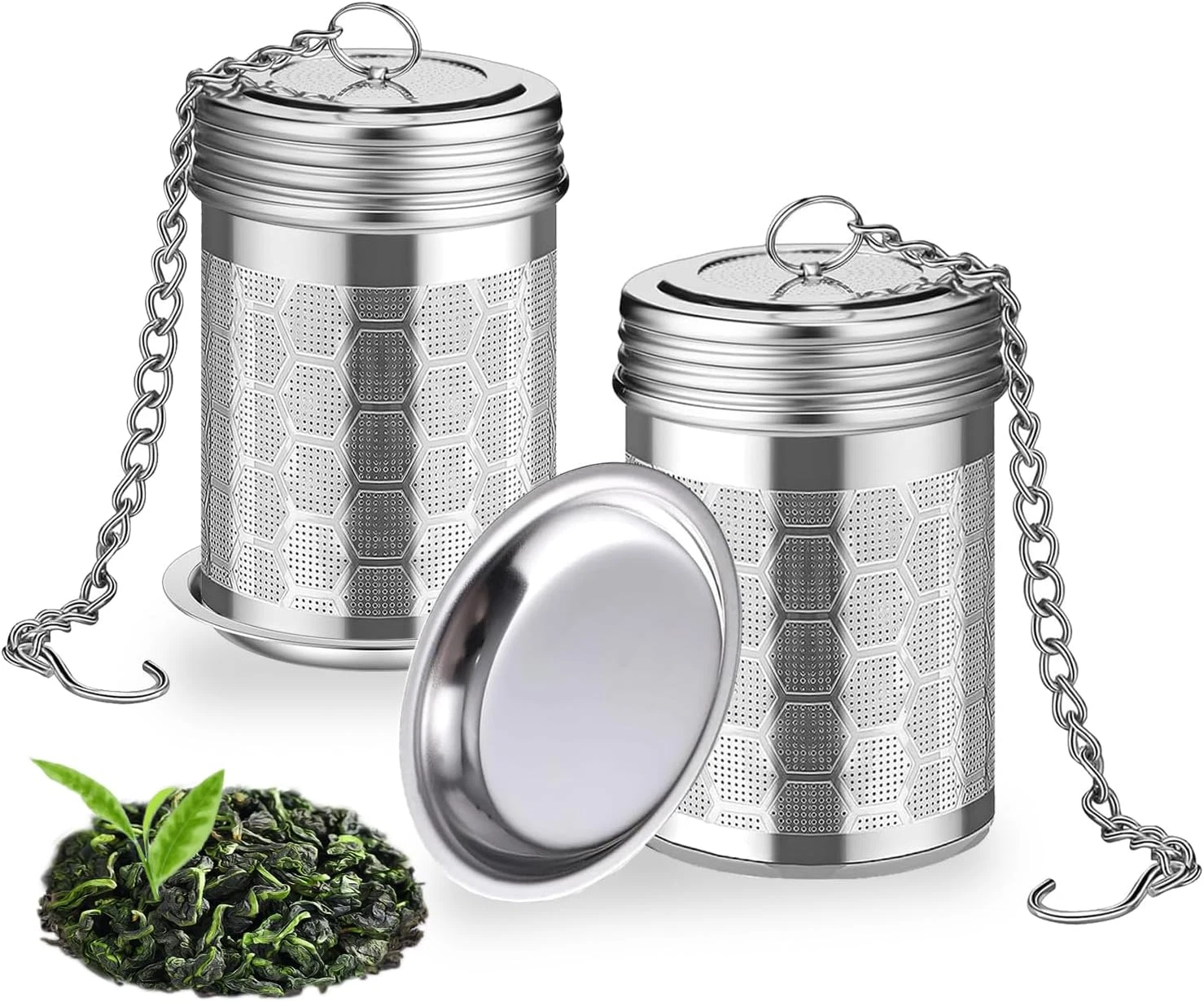 Paquete De 2 Infusores De Te Para Te Suelto Coladores De Te De Malla Extra Fina