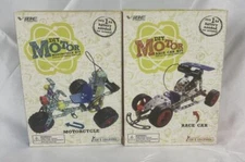 DIY Motor Motorcycle & Race Car Kit Set of 2  Build a Battery Powered Models New