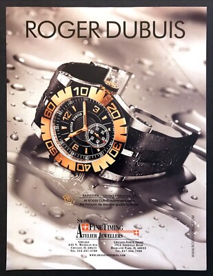 2010 Roger Dubuis Easydiver Limited Edition Watch photo vintage print ad