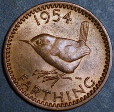 Great Britain Farthing 1954 George V KM# 867